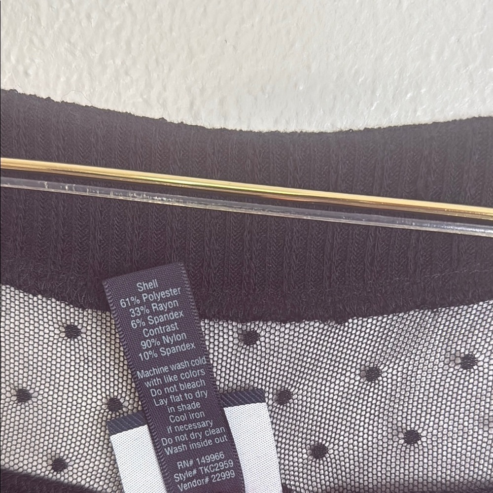 Daytrip Black Sheer Sleeve Blouse - Picture 3 of 4